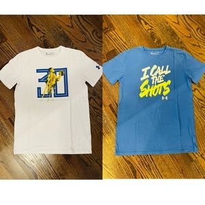 2 T-shirts Boy Under Armour Curry XL